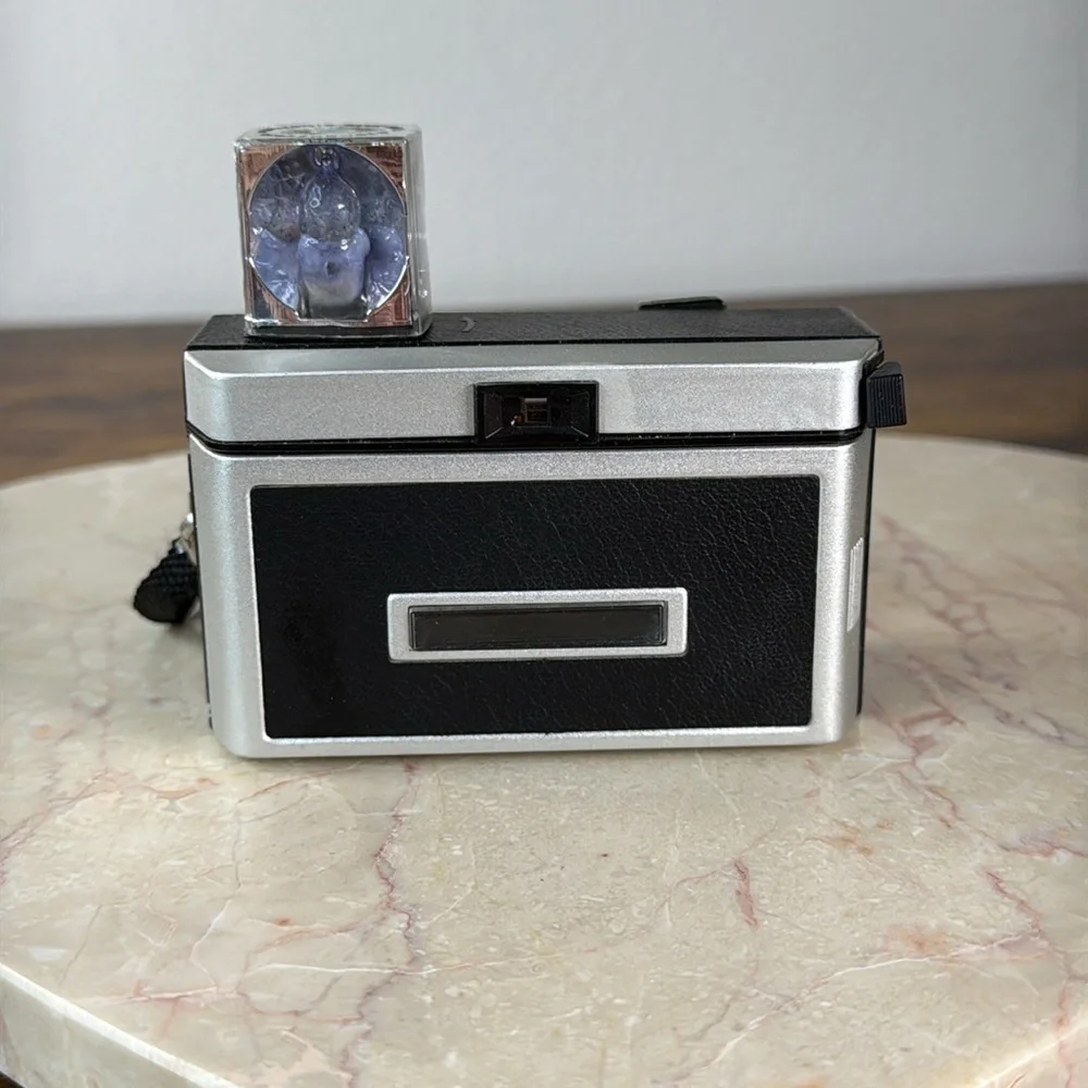 Vintage Real Kodak Instamatic 134 Camera - Black and Silver / Also Bag Charm